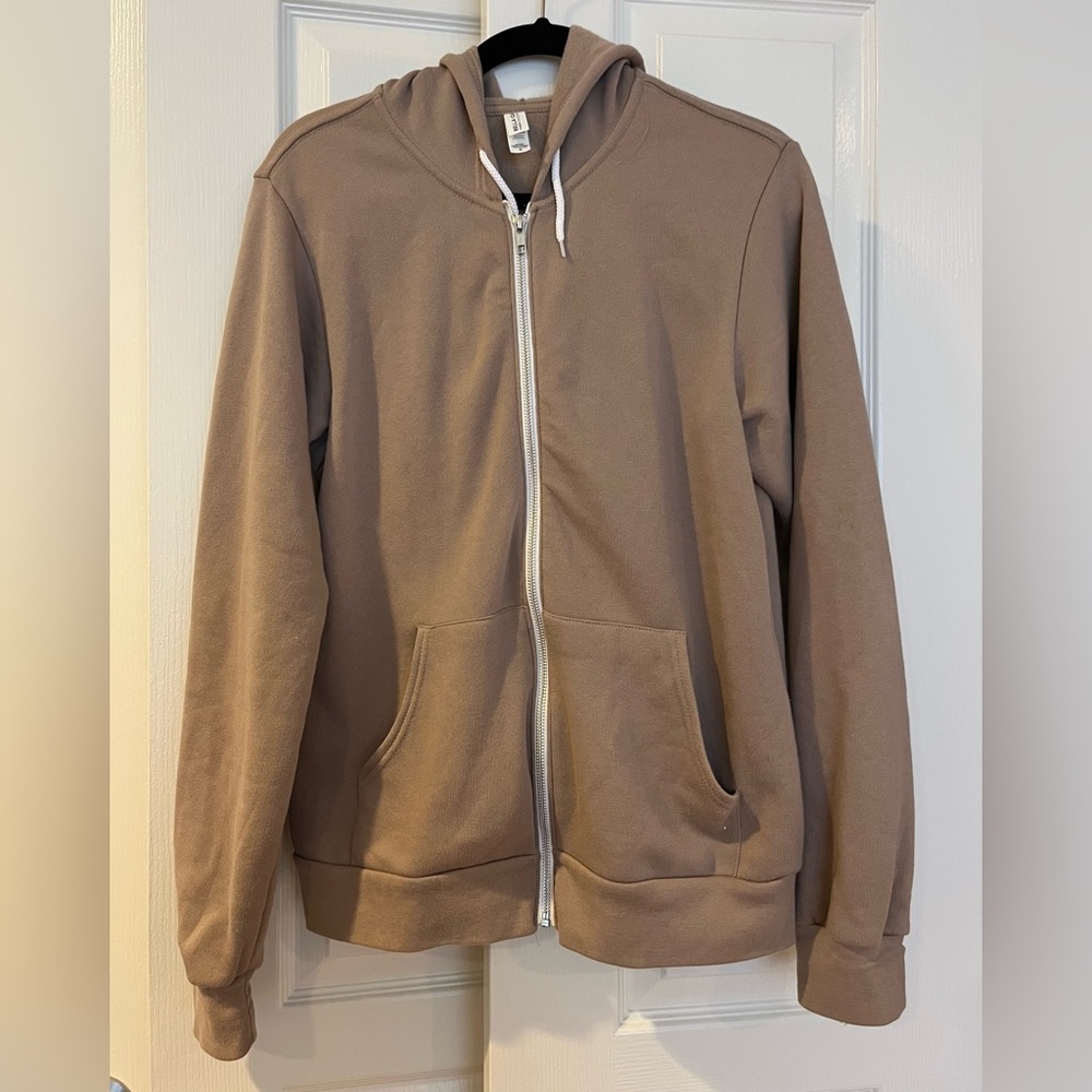 Women’s Tan Zip-Up Hoodie